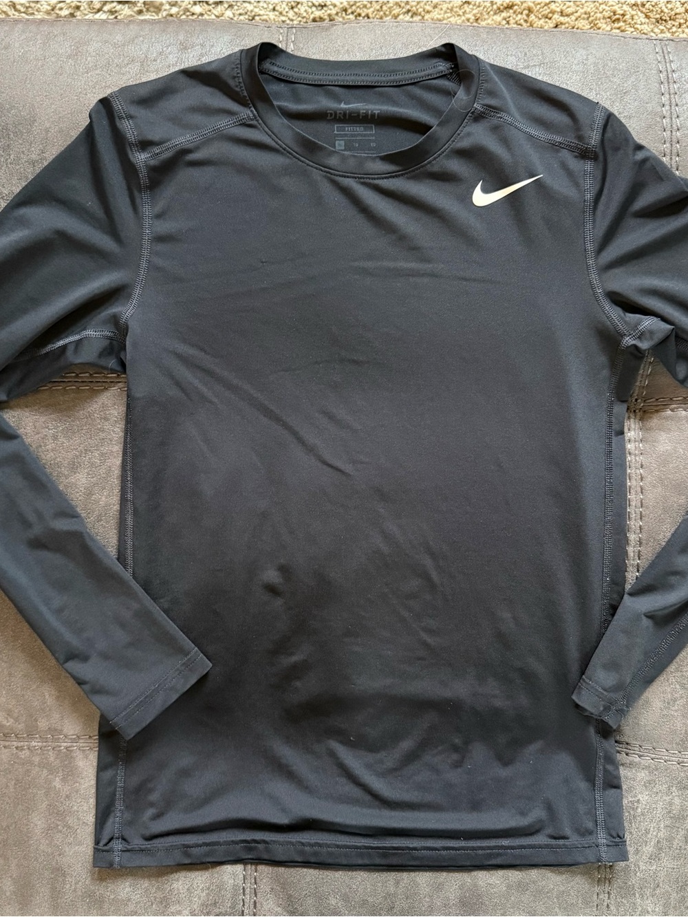 Nike Youth Black Long Sleeve Dri-FIT Performance Shirt